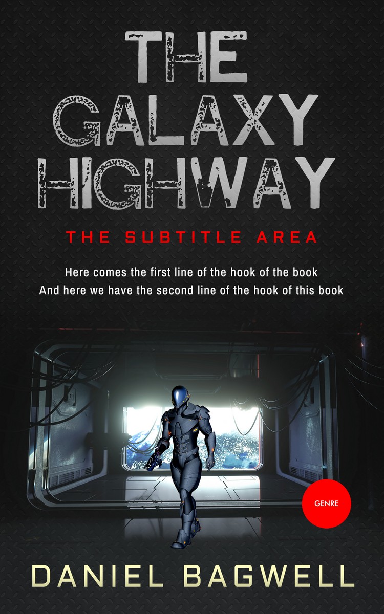 2D view of Premade Science Fiction Book Cover - Shark