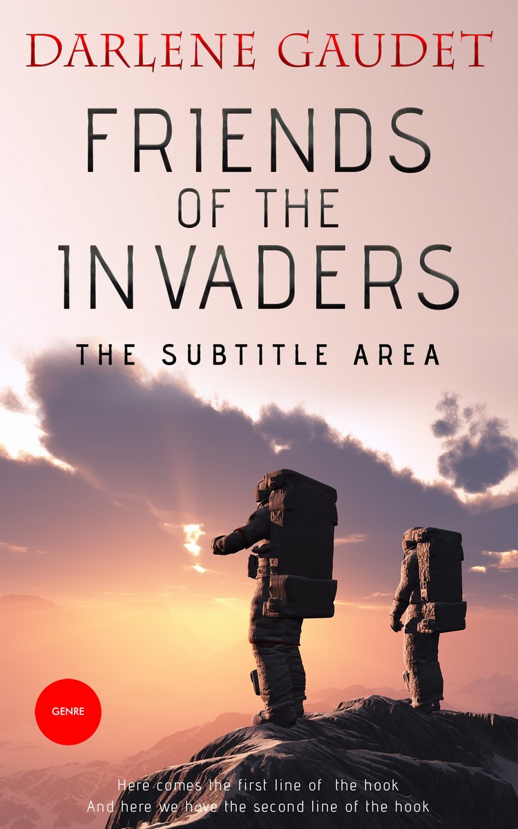 2D view of Premade Science Fiction Book Cover - Almond