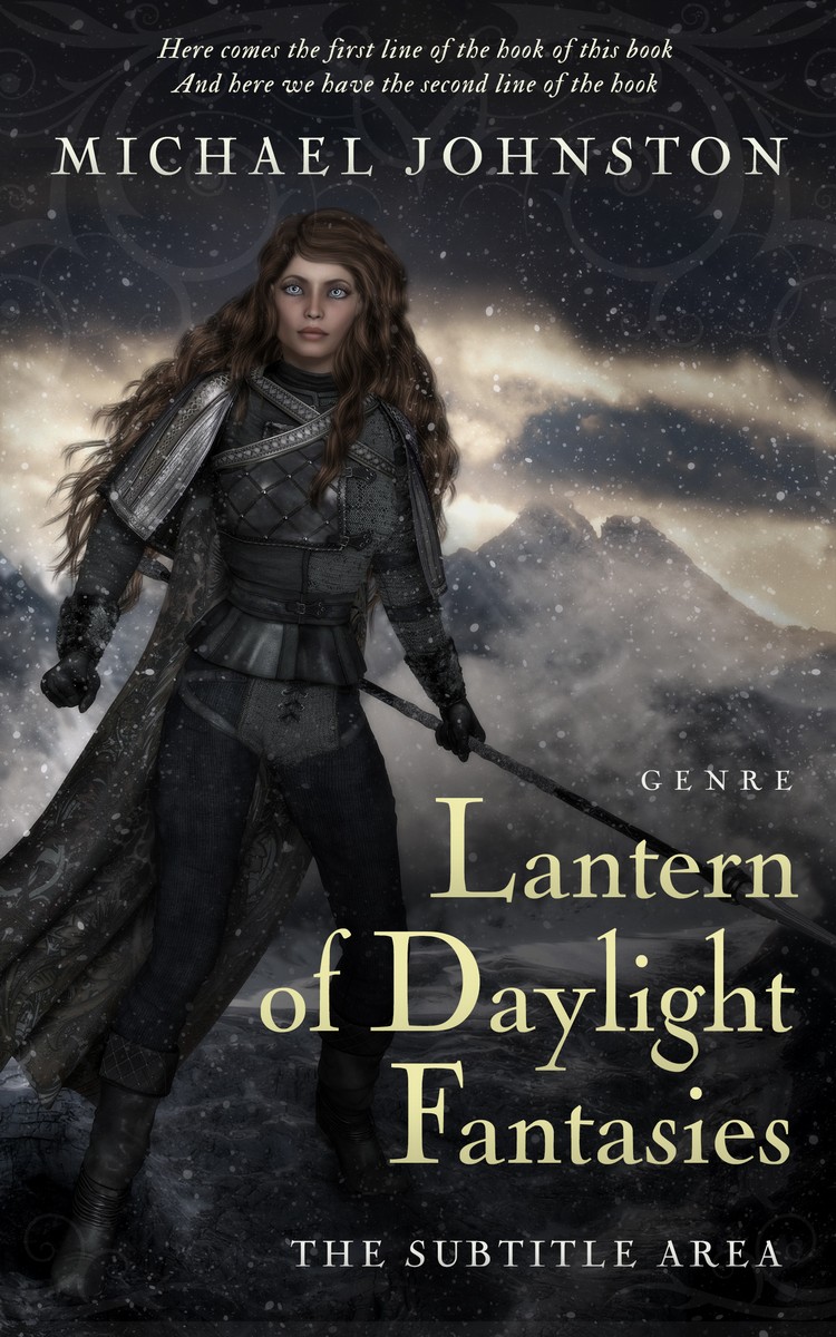 2D view of Premade Fantasy Book Cover - Shark