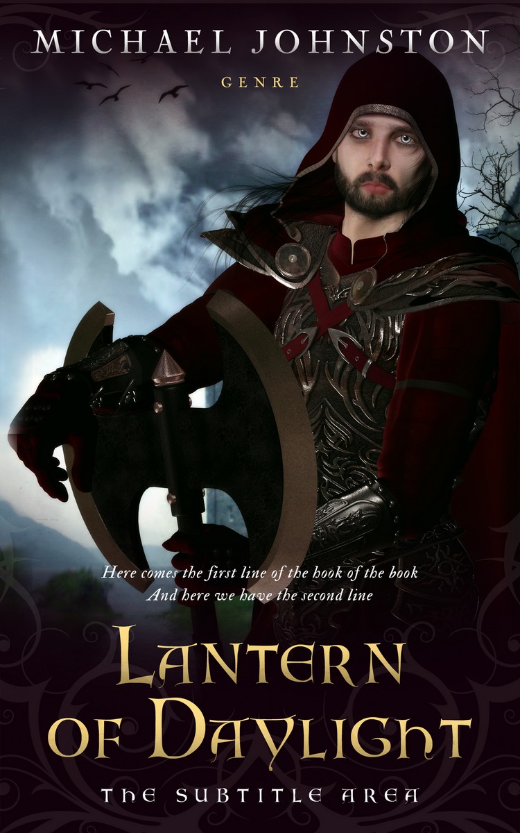 2D view of Premade Fantasy Book Cover - Cocoa Brown