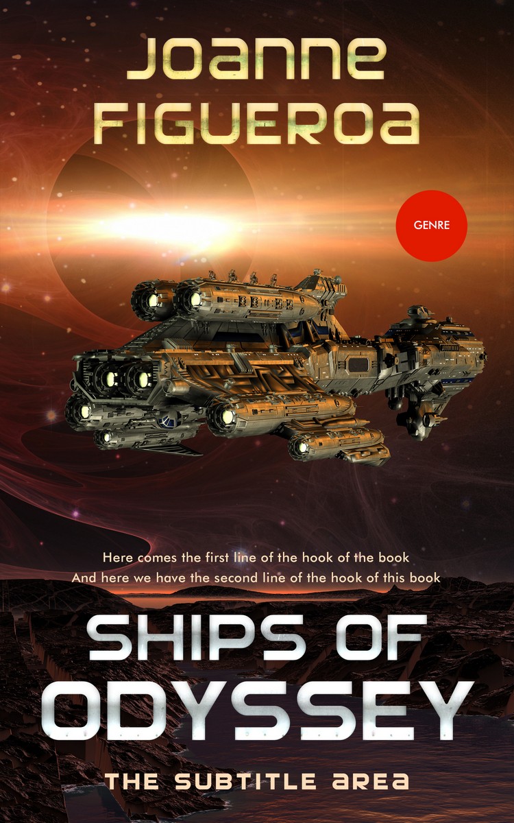 2D view of Premade Science Fiction Book Cover - Eclipse