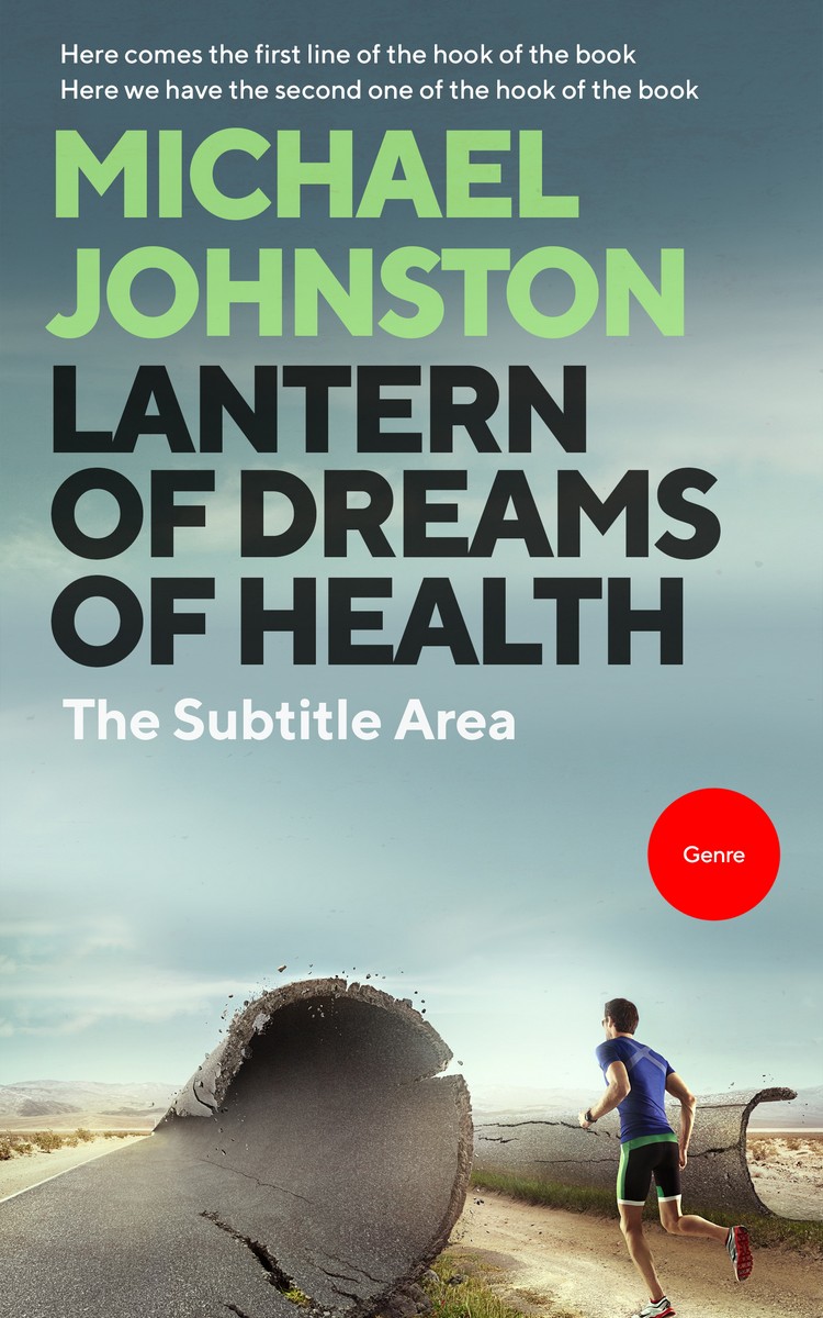 2D view of Premade Action & Adventure Book Cover - Pewter