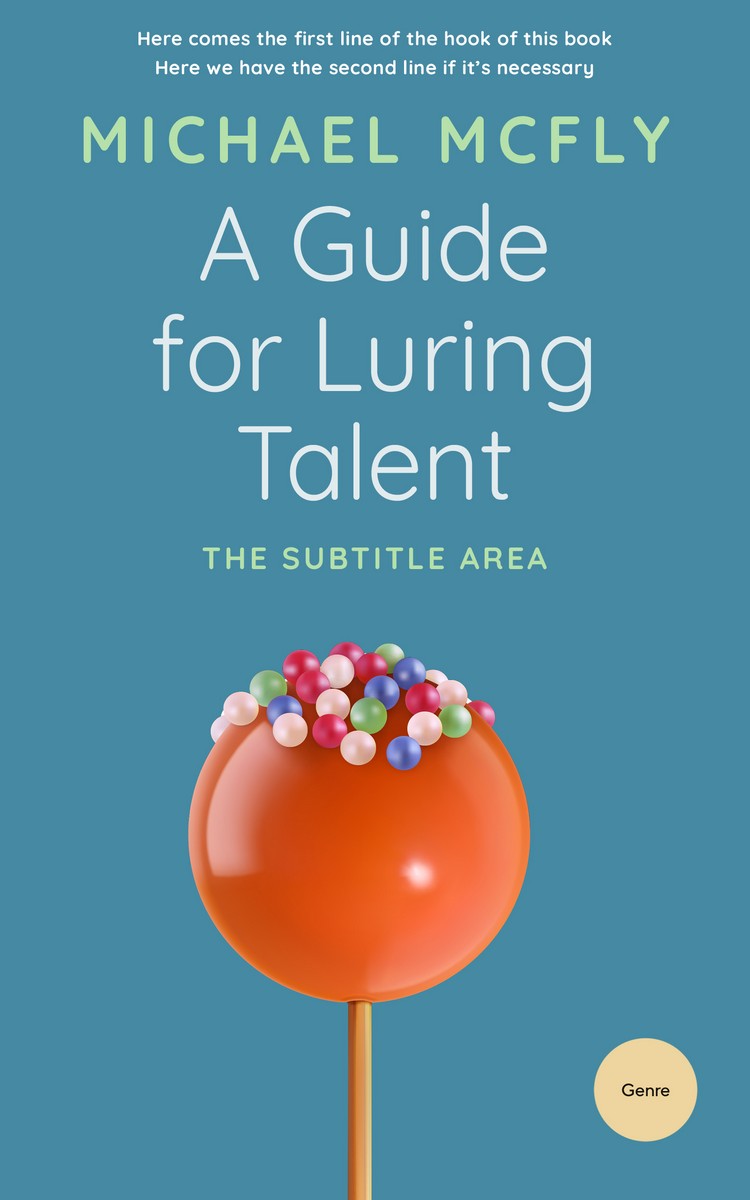 2D view of Premade Children's Book Cover - Steel Blue