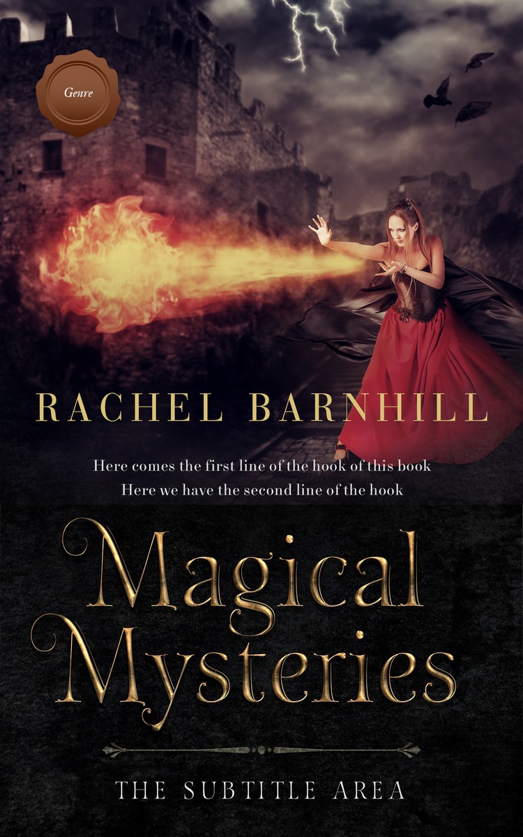 2D view of Premade Fantasy Book Cover - Thunder