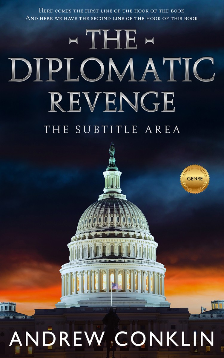 2D view of Premade Action & Adventure Book Cover - Mirage