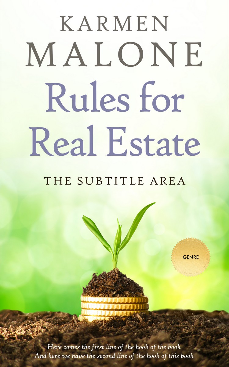 2D view of Premade Business Book Cover - Thatch Green