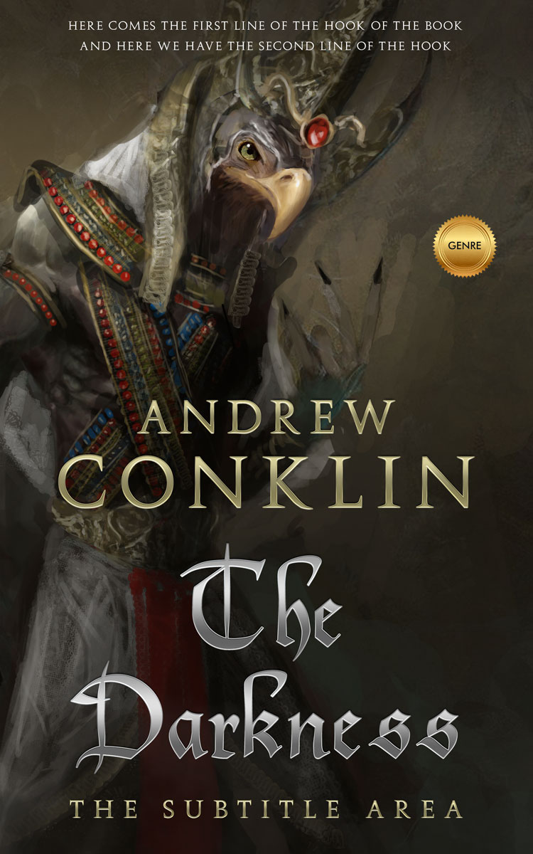 2D view of Premade Fantasy Book Cover - Zeus