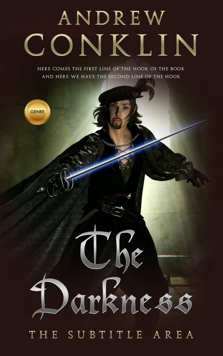 2D view of Premade Fantasy Book Cover - Zeus