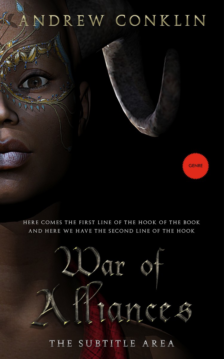 2D view of Premade Fantasy Book Cover - Zeus