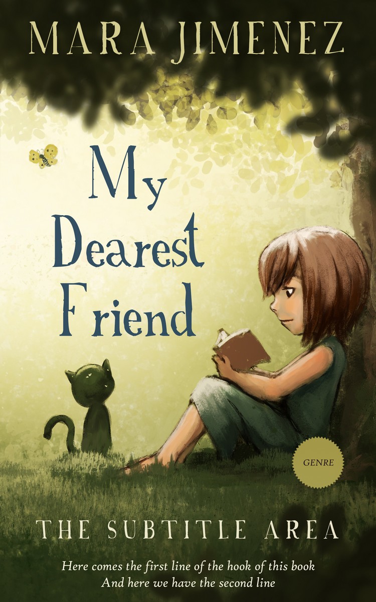 2D view of Premade Literary Fiction Book Cover - Raffia