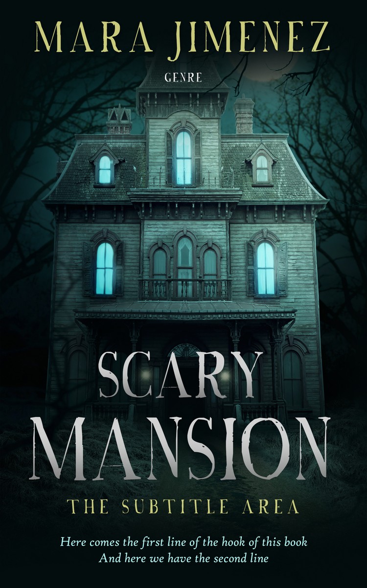 2D view of Premade Horror Book Cover - Aztec