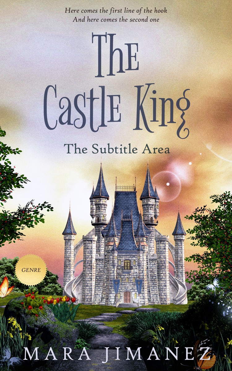 2D view of Premade Fantasy Book Cover - Heavy Metal