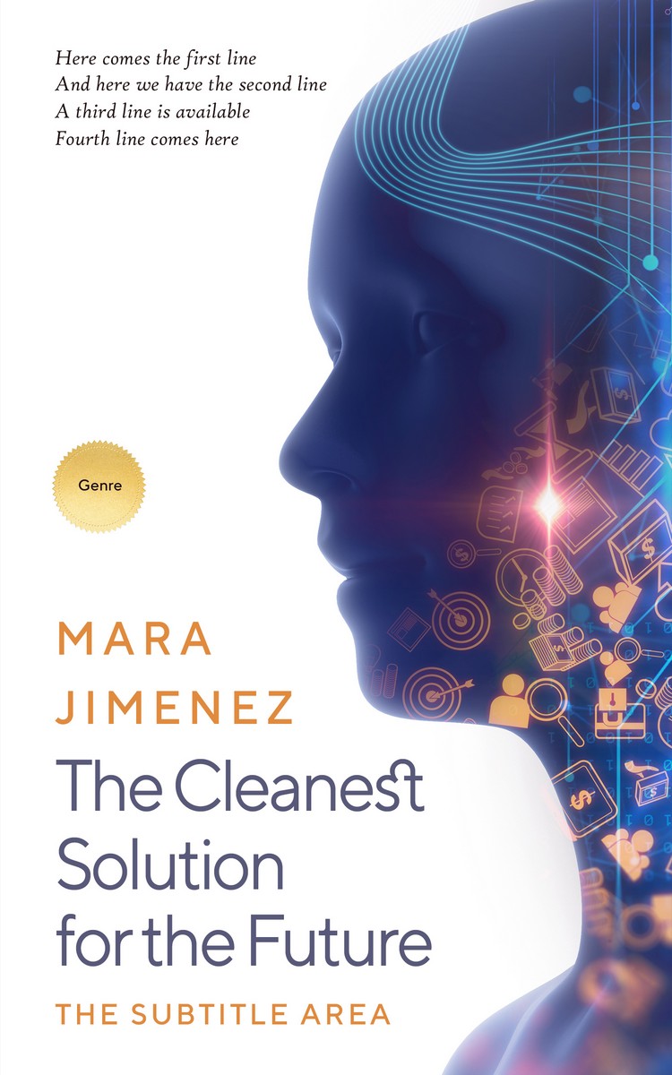 2D view of Premade Abstract Book Cover - East Bay