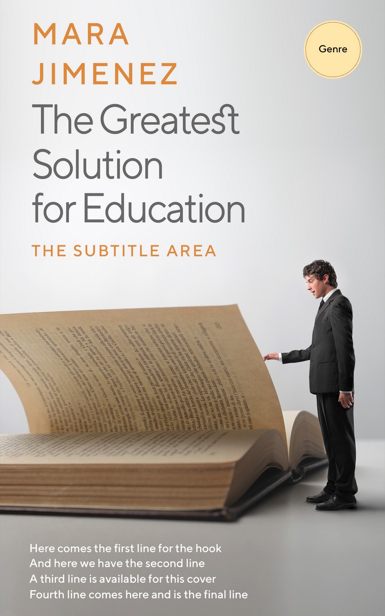 2D view of Premade Business Book Cover - Timberwolf