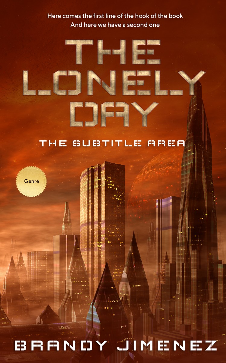 2D view of Premade Science Fiction Book Cover - Pueblo