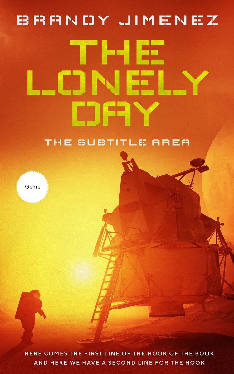 2D view of Premade Science Fiction Book Cover - Rust