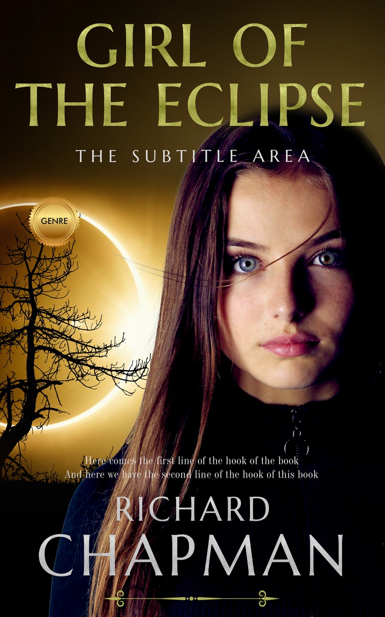 2D view of Premade Chick Lit Book Cover - Laser