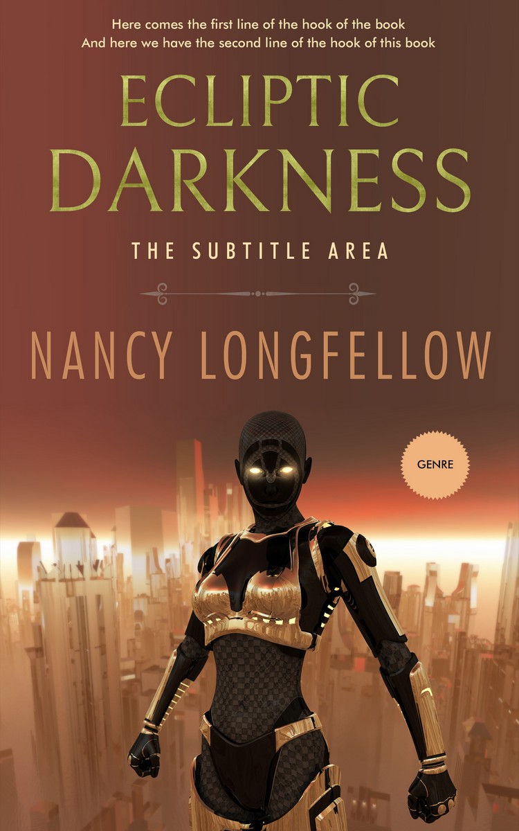 2D view of Premade Science Fiction Book Cover - Old Copper