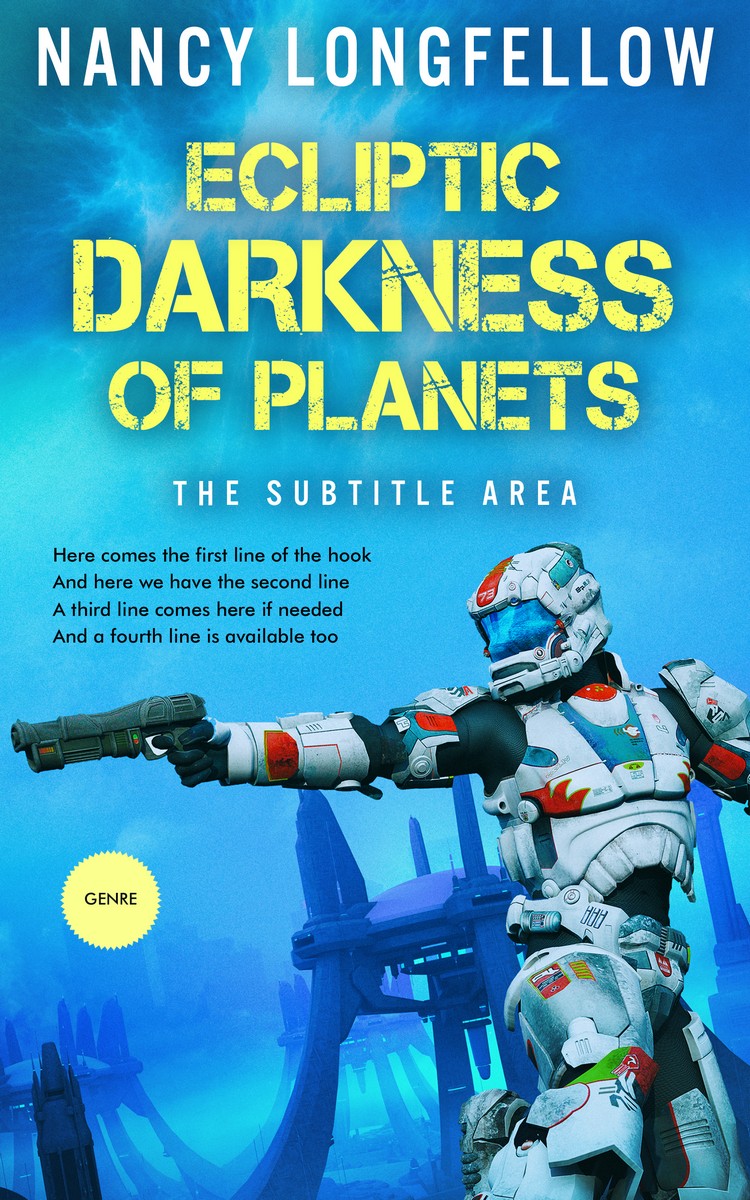 2D view of Premade Science Fiction Book Cover - Curious Blue