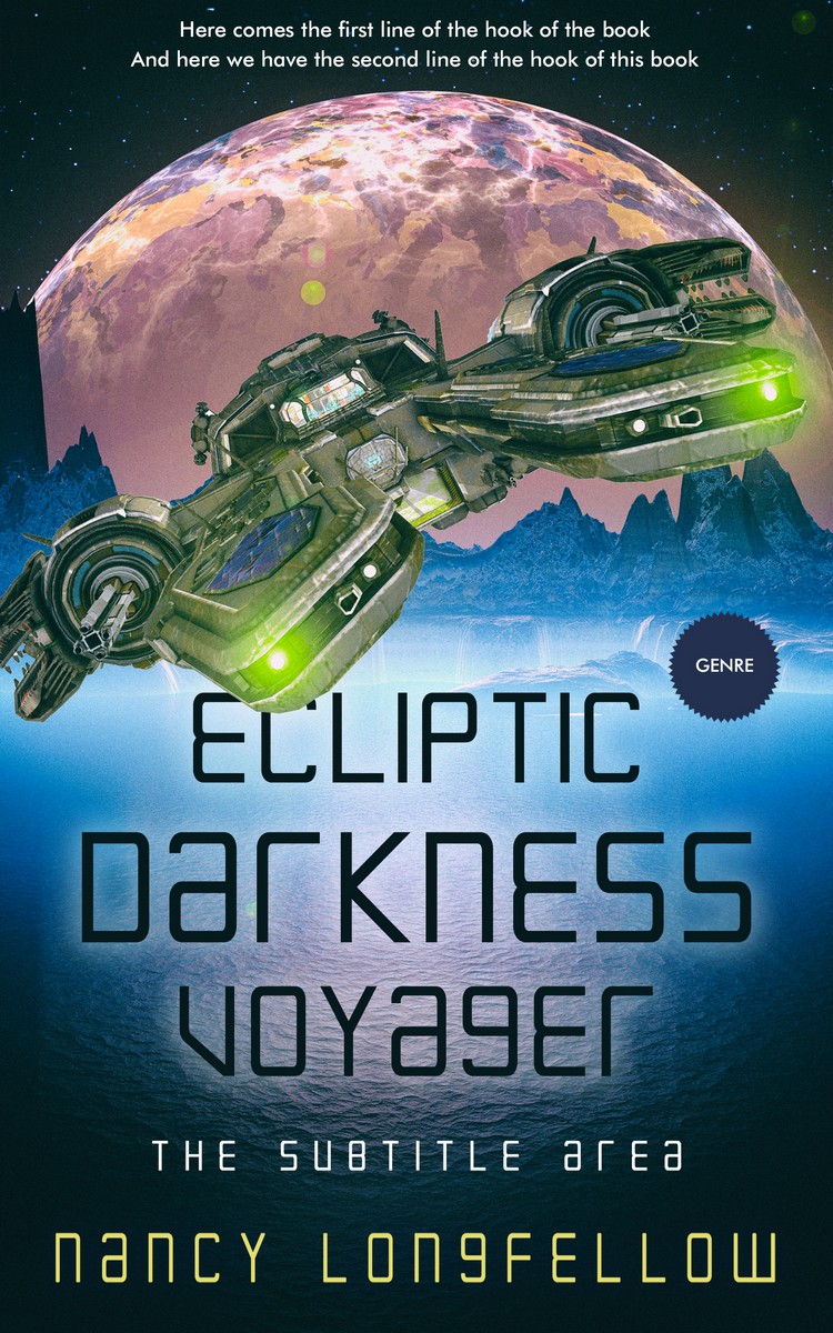 2D view of Premade Science Fiction Book Cover - Pink Swan