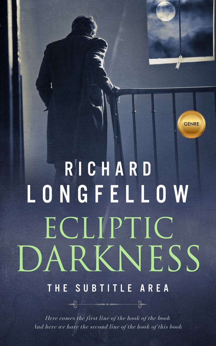 2D view of Premade Mystery & Thriller & Suspense Book Cover - Oxford Blue