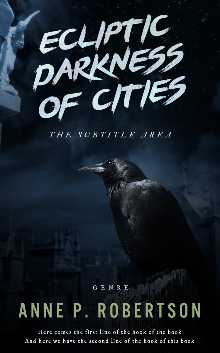 2D view of Premade Horror Book Cover - Ebony