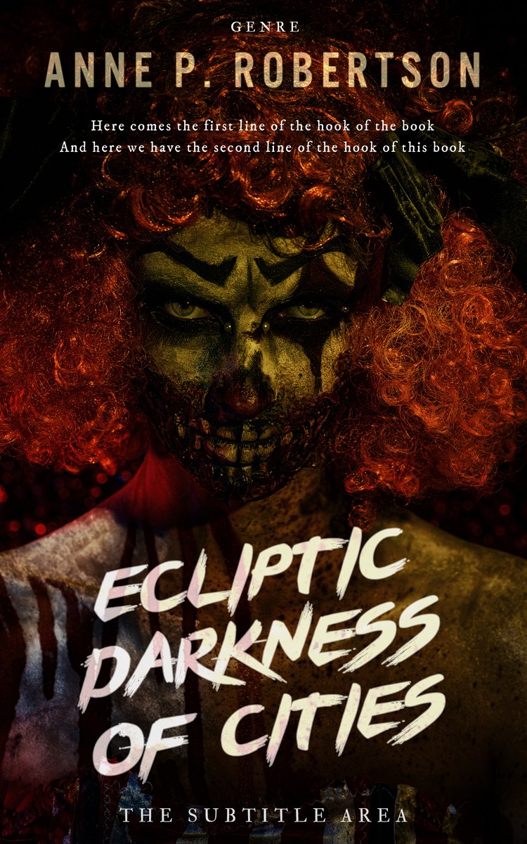 2D view of Premade Horror Book Cover - Graphite