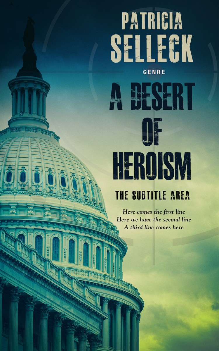 2D view of Premade Mystery & Thriller & Suspense Book Cover - Swamp Green