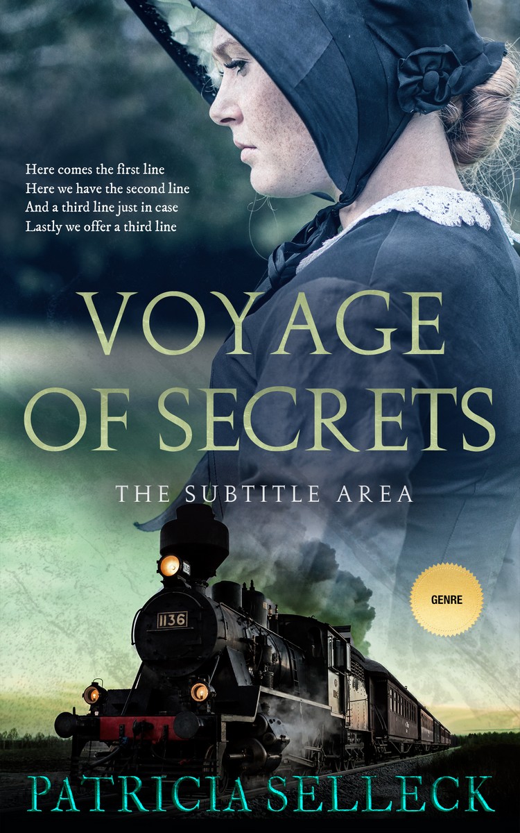 2D view of Premade Romance Book Cover - Ebony Clay