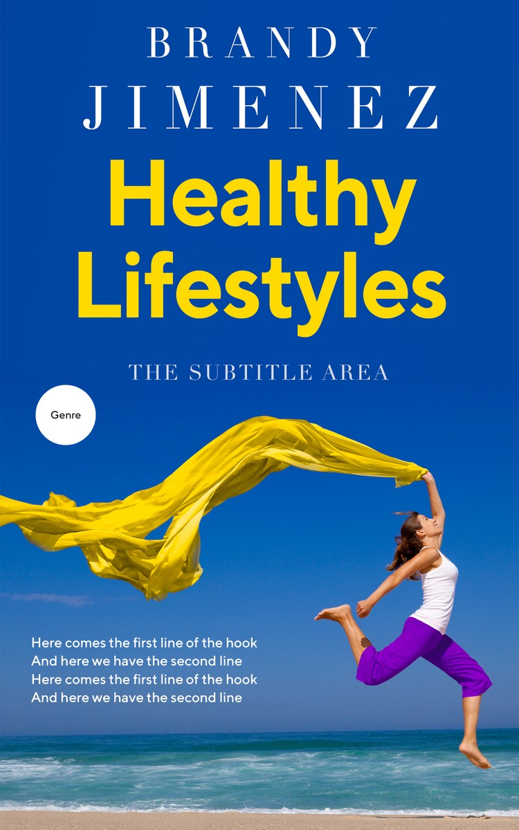 2D view of Premade Health & Dieting & Fitness Book Cover - Fun Blue
