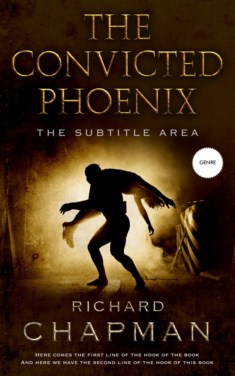 2D view of Premade Action & Adventure Book Cover - Wood Bark