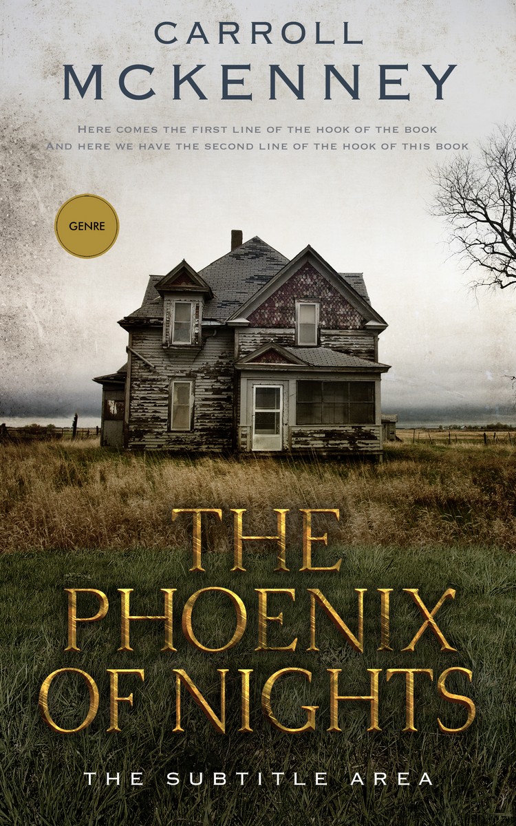 2D view of Premade Mystery & Thriller & Suspense Book Cover - Timberwolf