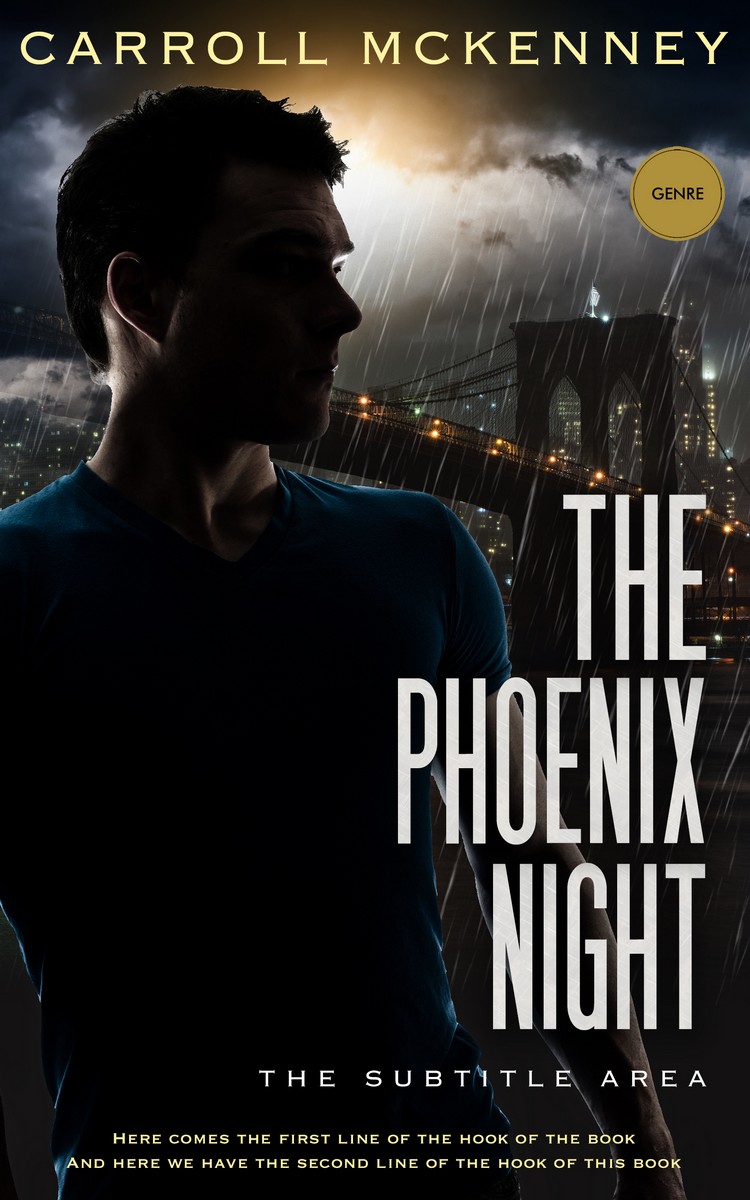 2D view of Premade Action & Adventure Book Cover - Cod Gray