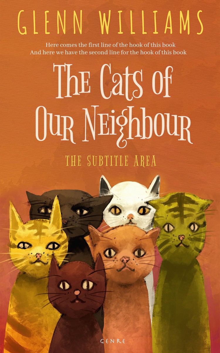 2D view of Premade Abstract Book Cover - Tuscany