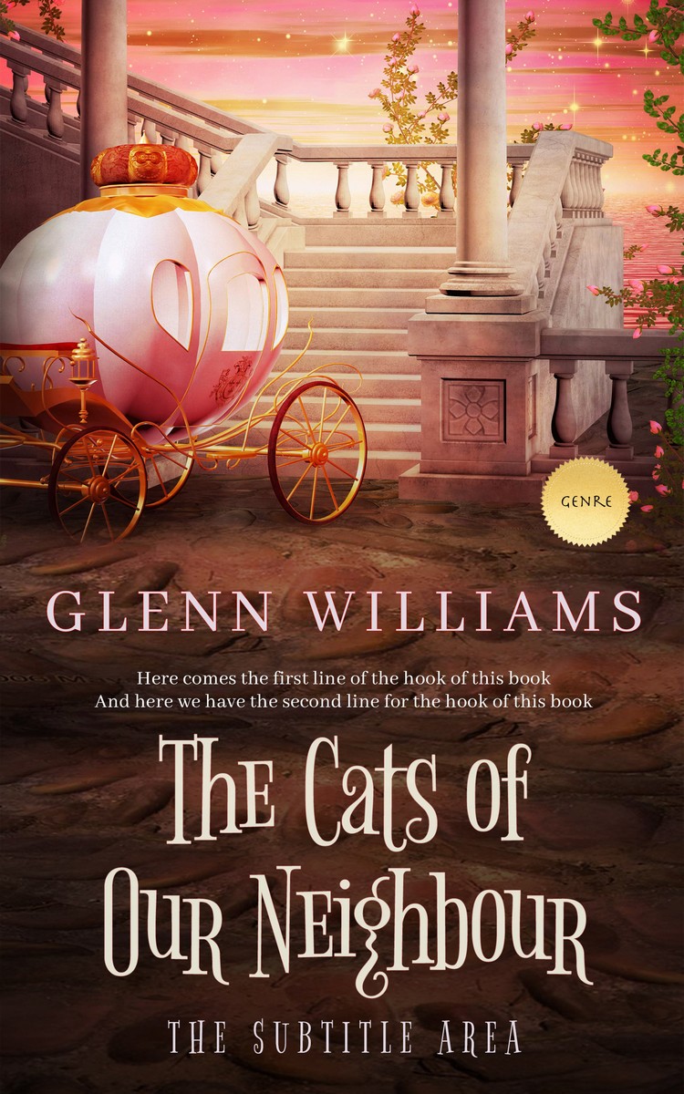 2D view of Premade Fantasy Book Cover - Petite Orchid