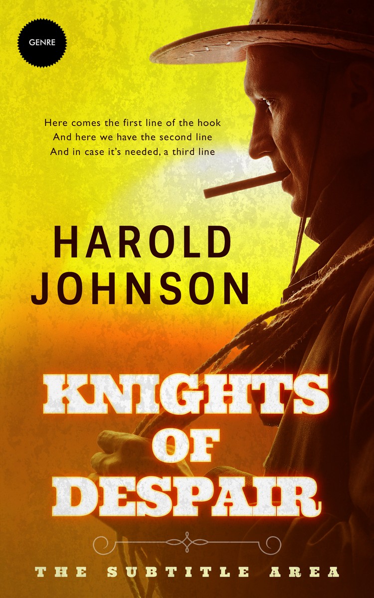 2D view of Premade Western Book Cover - Rebel