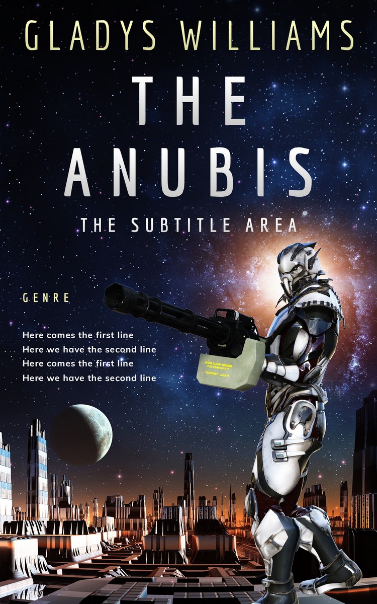 2D view of Premade Science Fiction Book Cover - Steel Gray