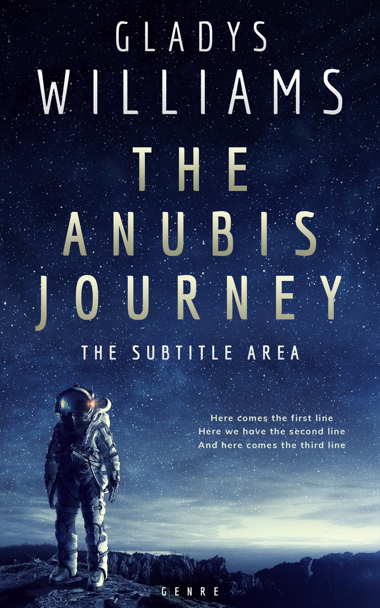 2D view of Premade Science Fiction Book Cover - Bunting