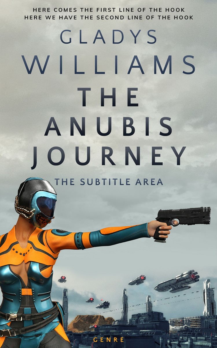 2D view of Premade Science Fiction Book Cover - Pumice