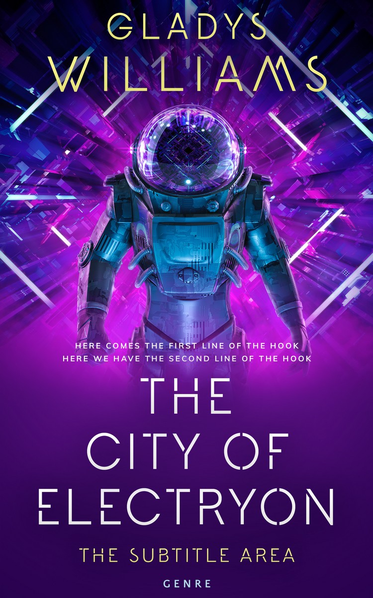 2D view of Premade Science Fiction Book Cover - Persian Indigo