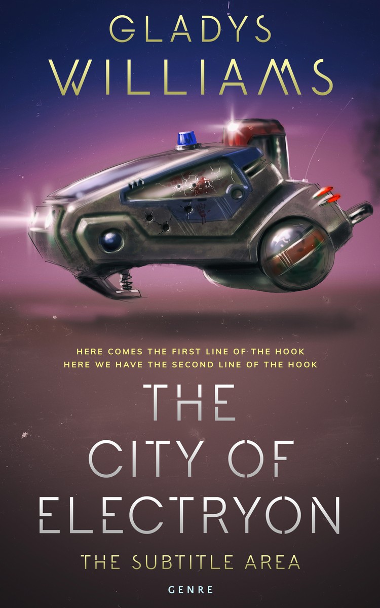 2D view of Premade Science Fiction Book Cover - Mortar