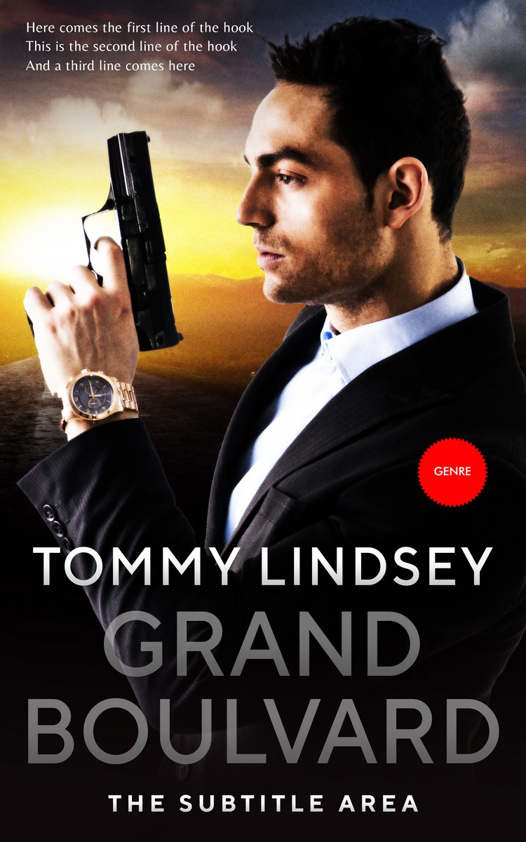 2D view of Premade Mystery & Thriller & Suspense Book Cover - Tan