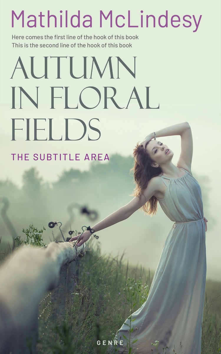 2D view of Premade Romance Book Cover - Periglacial Blue