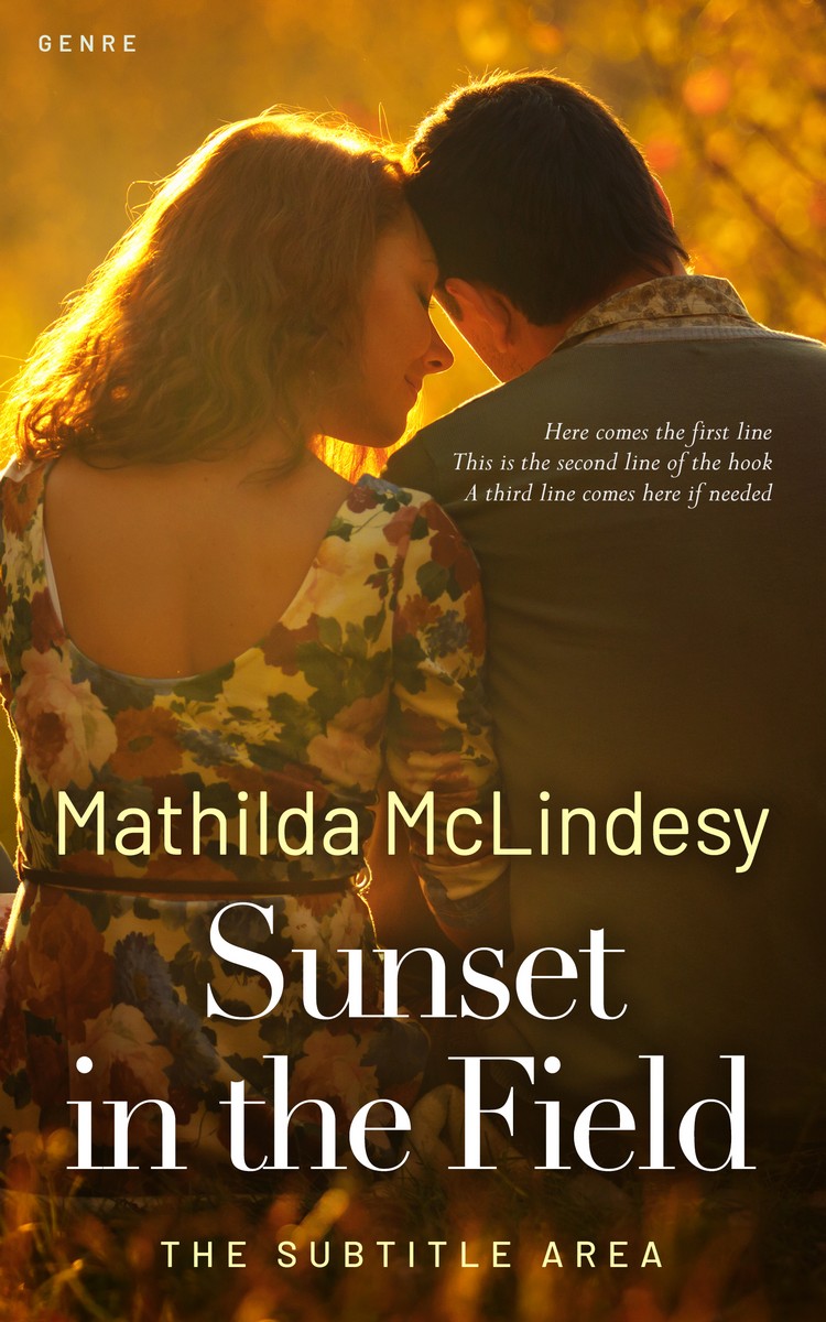 2D view of Premade Romance Book Cover - Deep Oak