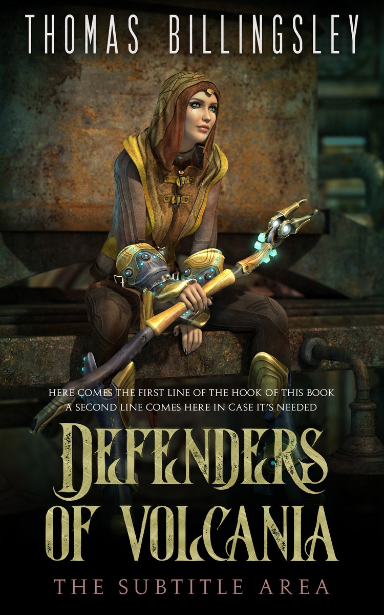 2D view of Premade Fantasy Book Cover - Rangoon Green