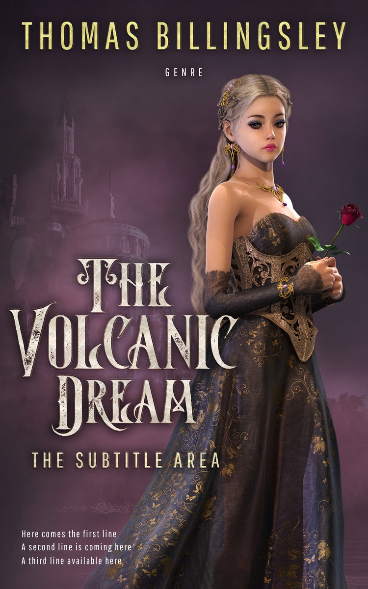 2D view of Premade Fantasy Book Cover - Thunder