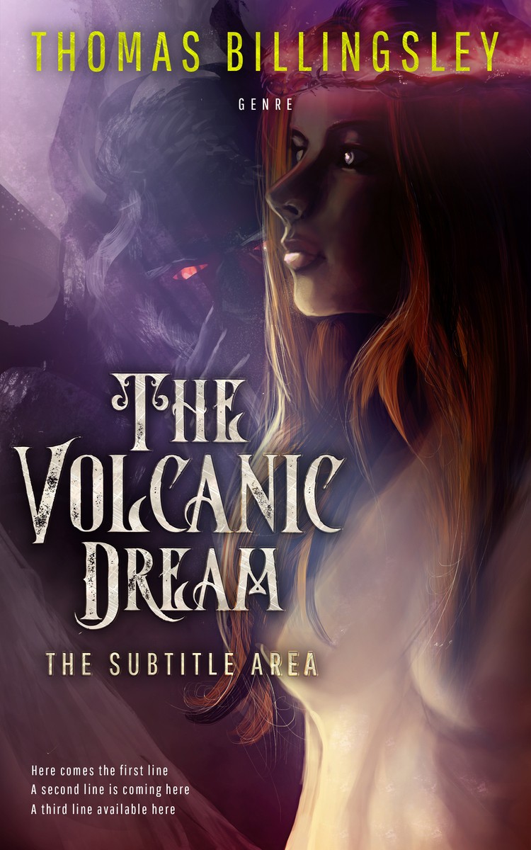 2D view of Premade Fantasy Book Cover - Livid Brown