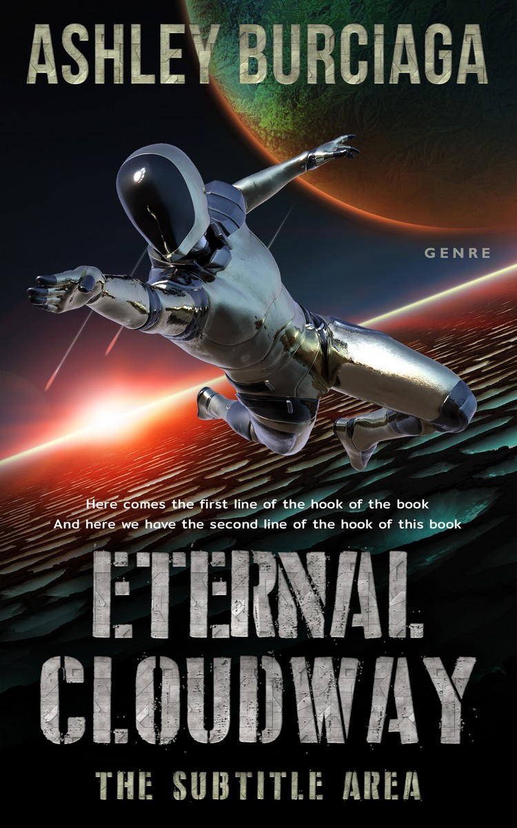 2D view of Premade Science Fiction Book Cover - Quicksand