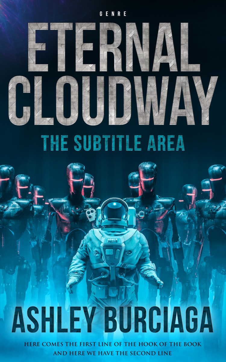 2D view of Premade Science Fiction Book Cover - Tiber