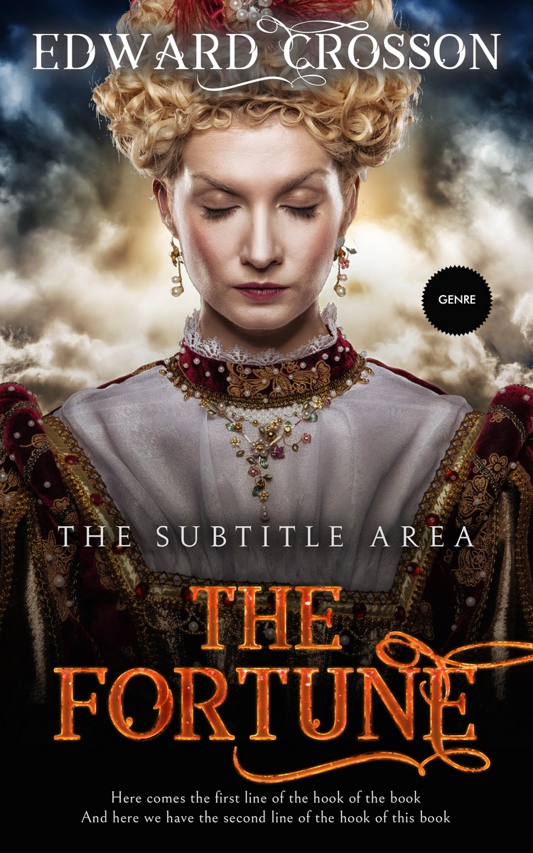 2D view of Premade Historical Book Cover - Cocoa Brown